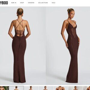 BabyBoo Fashion Xanthe Maxi Dress- Plum Brown